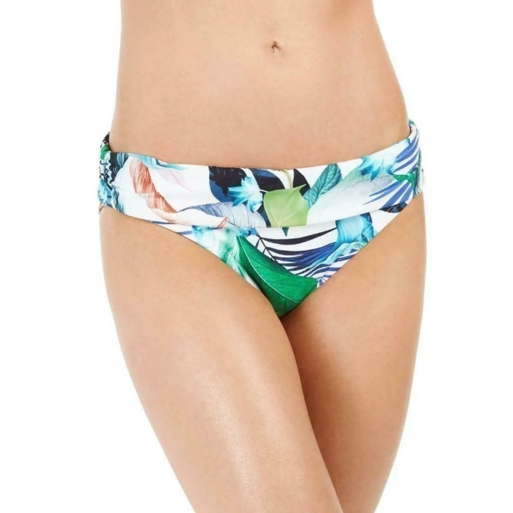 La Blanca In The Moment Botanical Ruched Swim Bottom NWOT